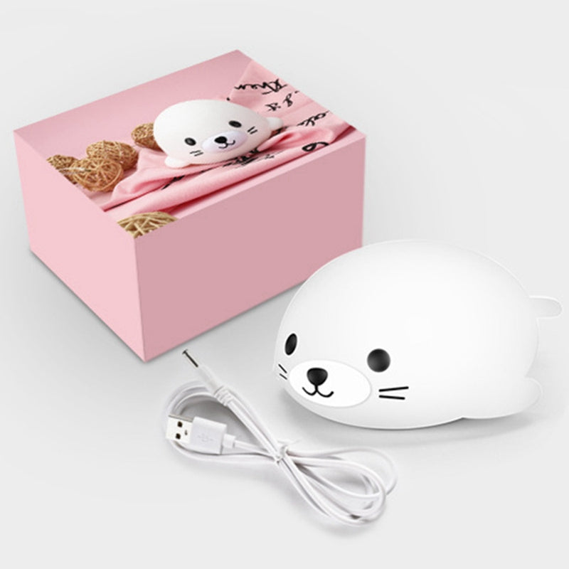 Creative Colorful Seal Night Light for Students