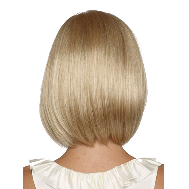 Short Straight Blonde Wig for Women - Fashion Style