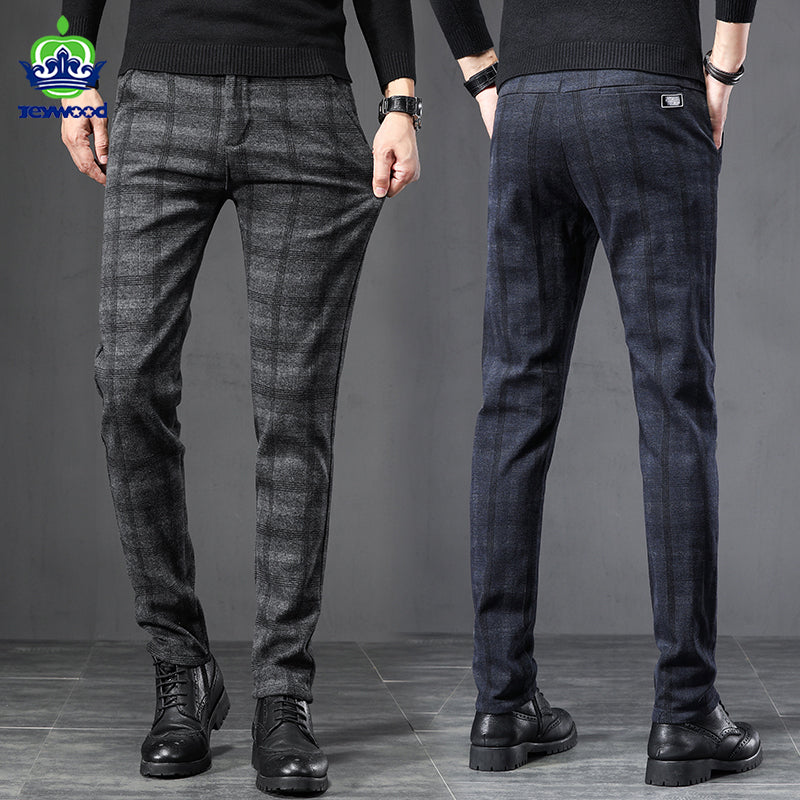 Slim Fit Stretch Casual Pants for Men in Trendy Style
