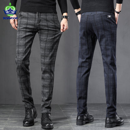 Slim Fit Stretch Casual Pants for Men in Trendy Style