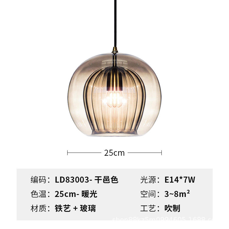 Modern Minimalist Glass Pendant Light for Home Use