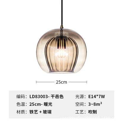 Modern Minimalist Glass Pendant Light for Home Use