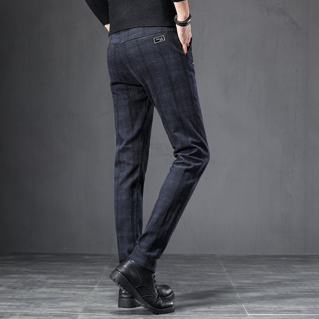Slim Fit Stretch Casual Pants for Men in Trendy Style