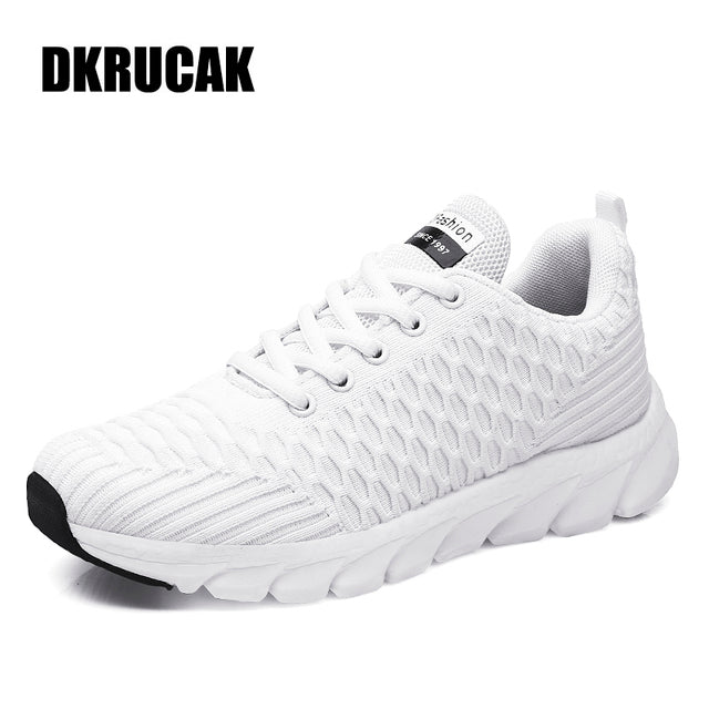 Lightweight Breathable Lace-Up Mesh Sneakers for Women