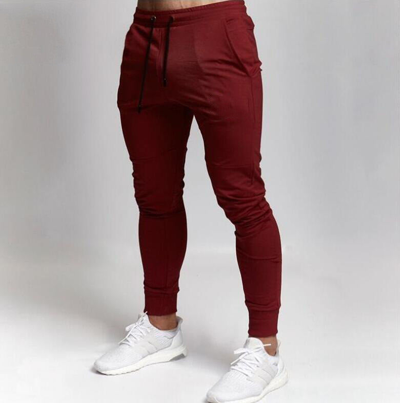 Men's Striped Sports Pants for Fitness and Running