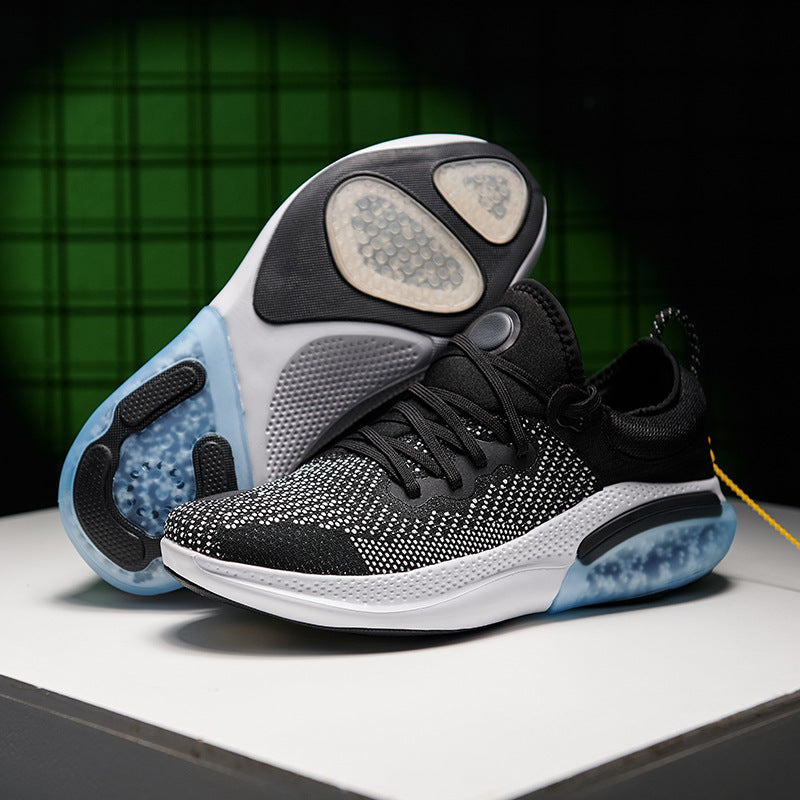 Men's Breathable Mesh Trainers - Trendy Lace Up Running Shoes