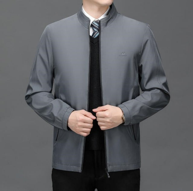 Men's Slim Fit Business Jacket - Casual High Collar Coat