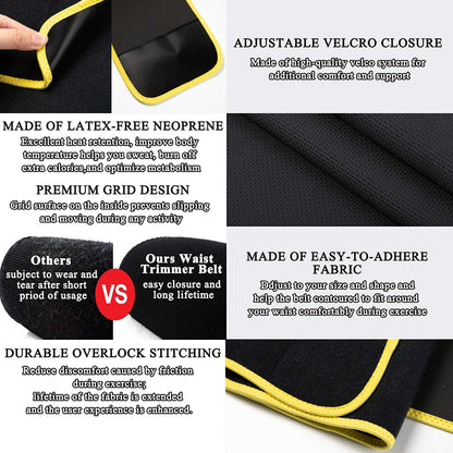 Men's Slim Fit Neoprene Waist Trainer Belt for Weight Loss
