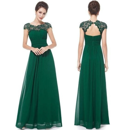 Elegant Backless Lace Maxi Dress for Women