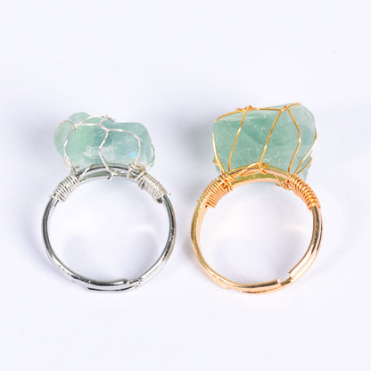 Natural Amethyst Adjustable Fashion Ring