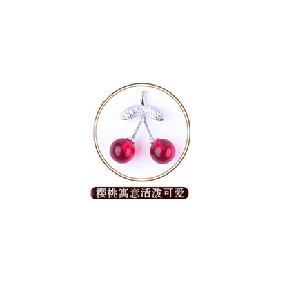 S925 Silver Necklace with Garnet Fox Pendant Jewelry