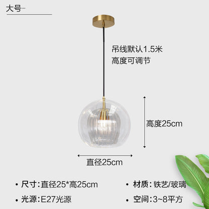 Modern Minimalist Glass Pendant Light for Home Use