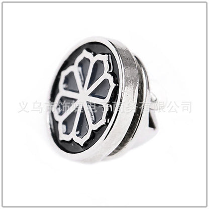 Mini Round Lotus Petal Brooch for Shirts and Suits