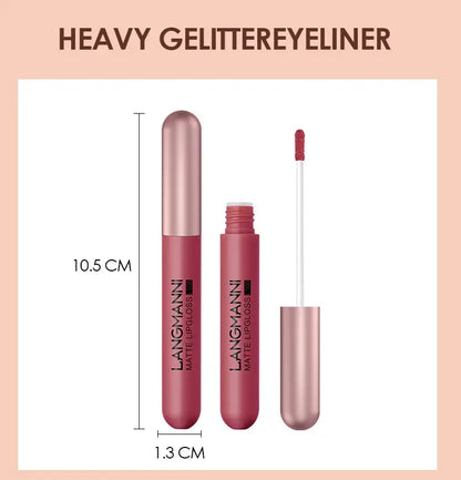 Matte Velvet Lip Gloss Set - 6 Waterproof Colors