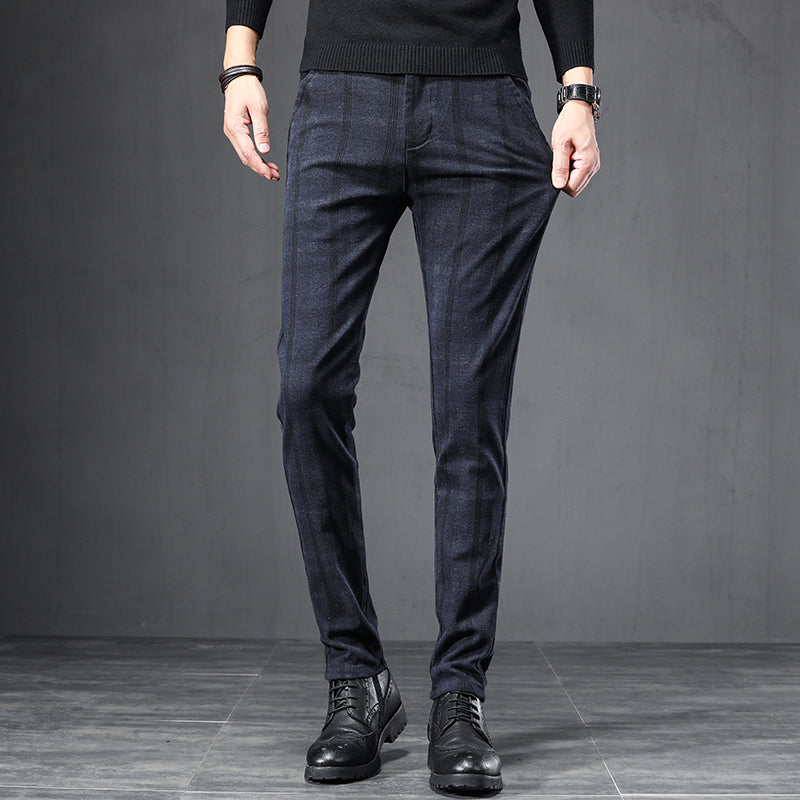 Slim Fit Stretch Casual Pants for Men in Trendy Style