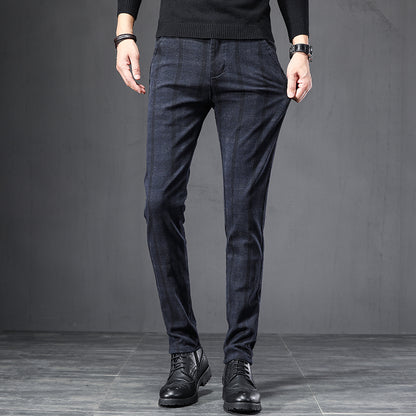 Slim Fit Stretch Casual Pants for Men in Trendy Style