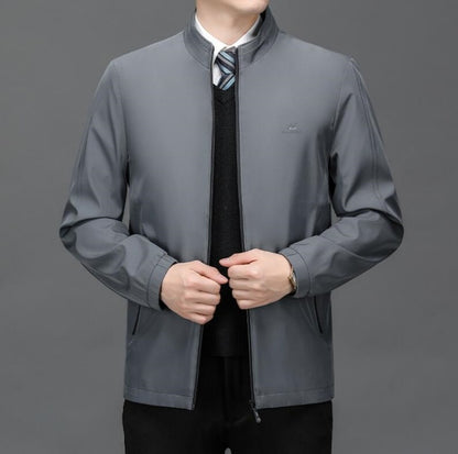 Men's Slim Fit Business Jacket - Casual High Collar Coat
