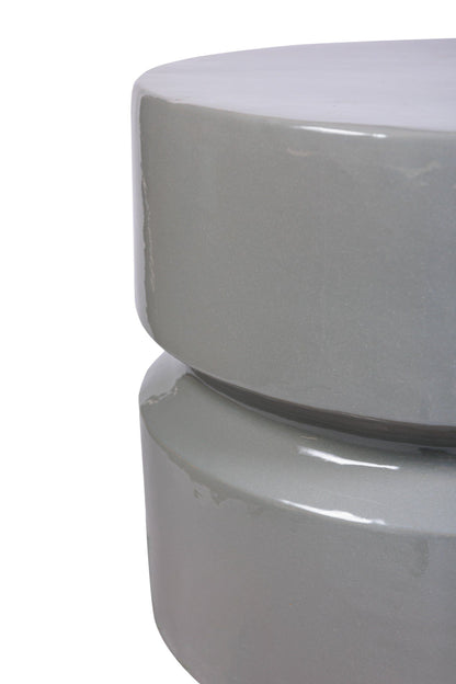 Balance Glazed Ceramic Patio Stool