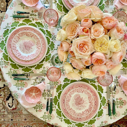 CRESSIDA GREEN ROUND FABRIC PLACEMAT (Set Of 4)