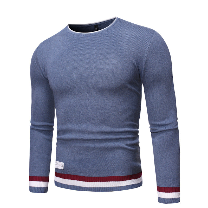 Men's Casual Round Neck Pullover Sweater