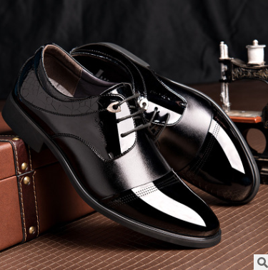 Autumn Men's Leather Business Dress Shoes and Belt