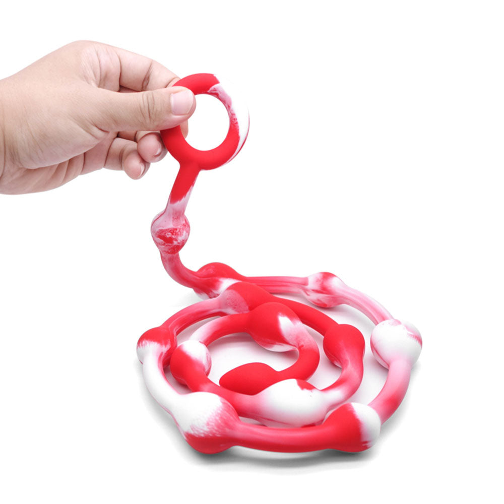 Silicone G-Spot Anal Plug with Beads for Women