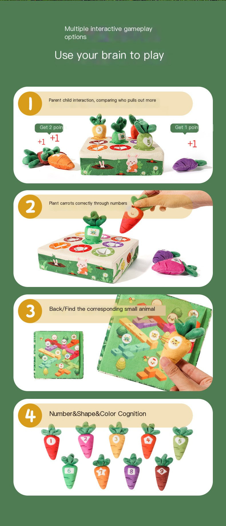 Plush Carrot Pulling Toy