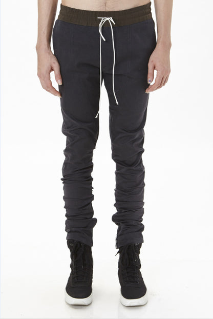 Men's Casual Drawstring Zipper Sports Pants