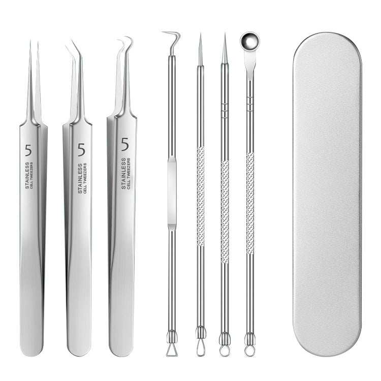 Stainless Steel Pimple Extractor Tool Set (3 Pieces)