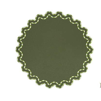ELYSIAN DARK GREEN FAUX LEATHER PLACEMAT (Set Of 4)