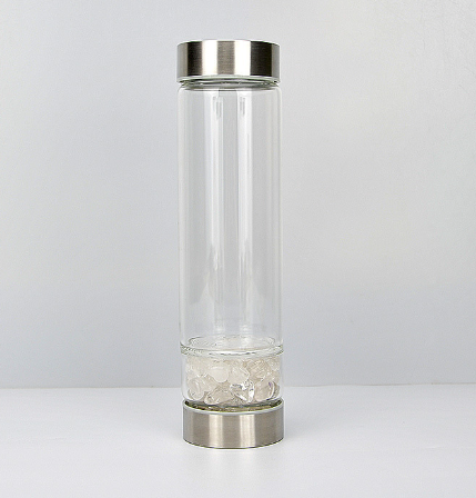 Creative Natural Colored Stone Glass Water Bottle