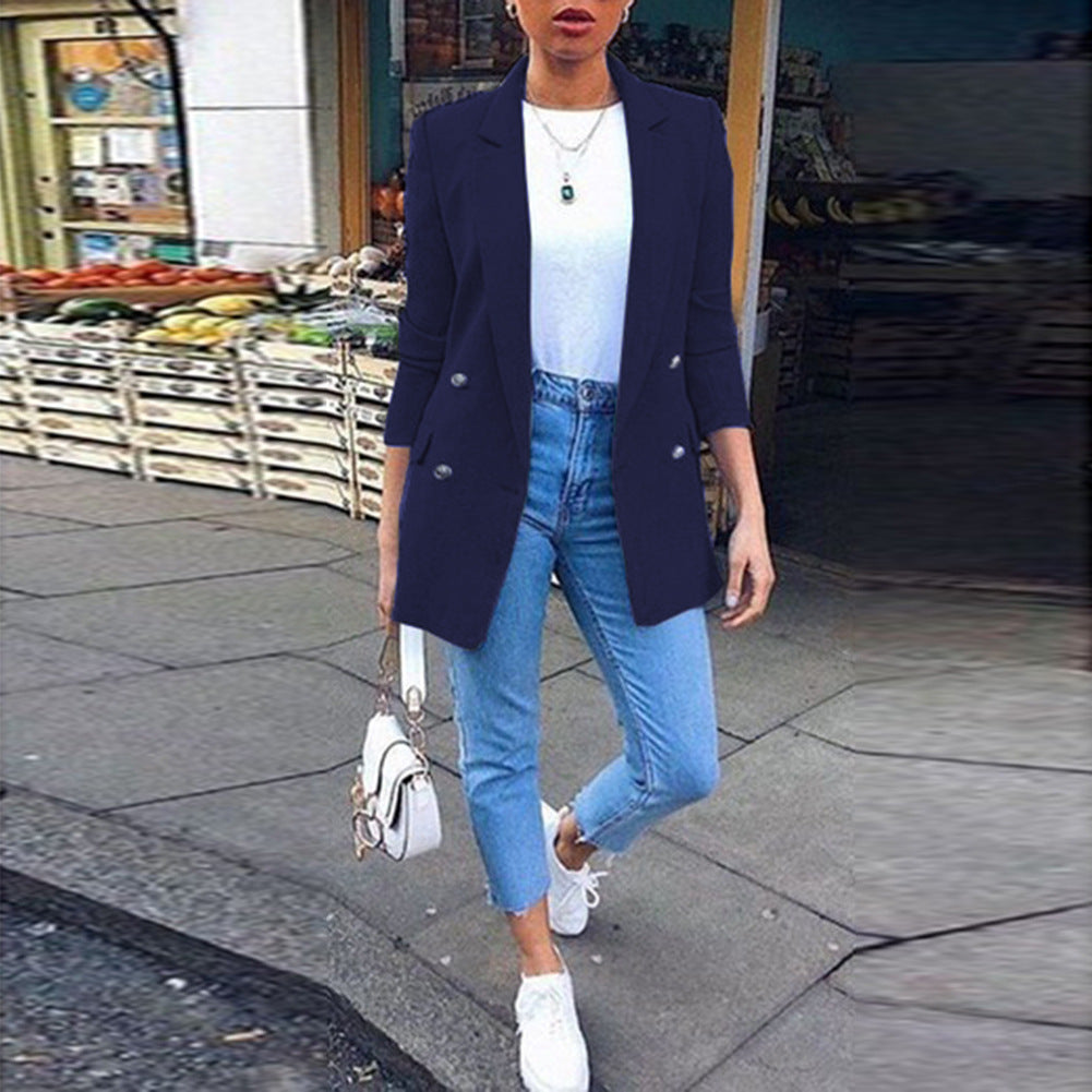 Women's Fashion Lapel Suit Jacket for Work and Events