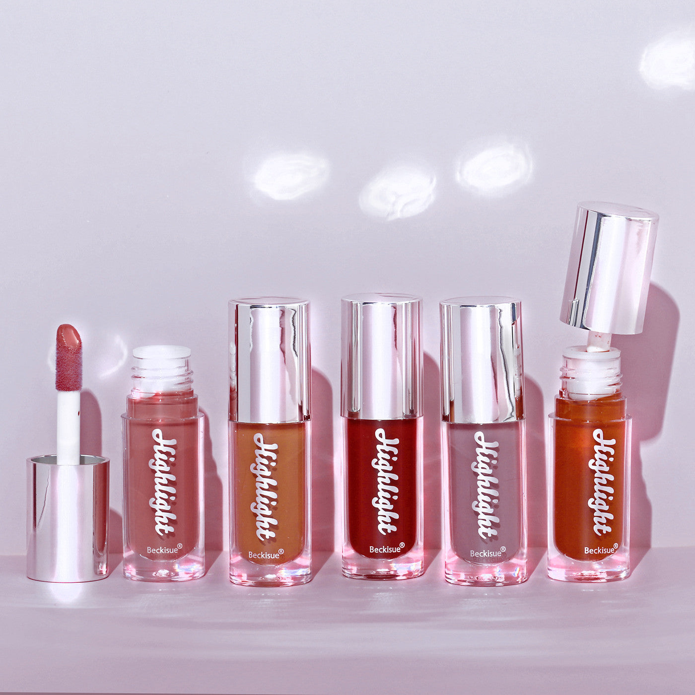High Gloss Nude Lip Gloss with Thick Water Light Finish