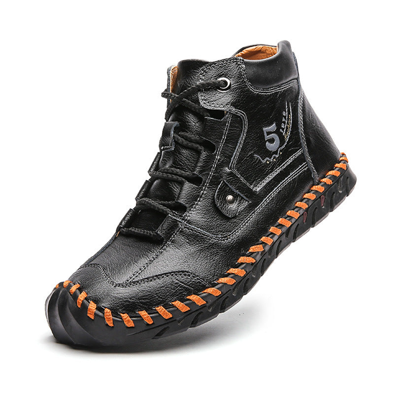 Low-Top Soft Leather Business Casual Martin Shoes