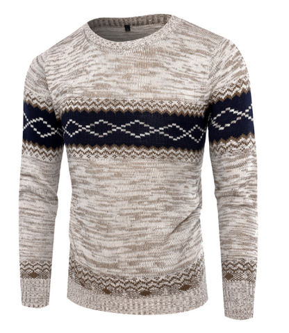 Casual Round Neck Knitted Pullover Sweater