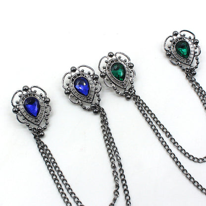 Men's Waterdrop Gem Brooch for Suits and Shirts
