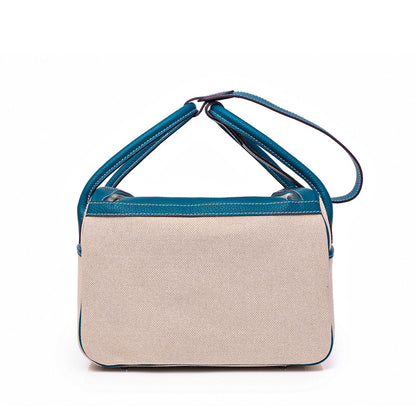 Canvas and Top Layer Cowhide Doctor's Handbag