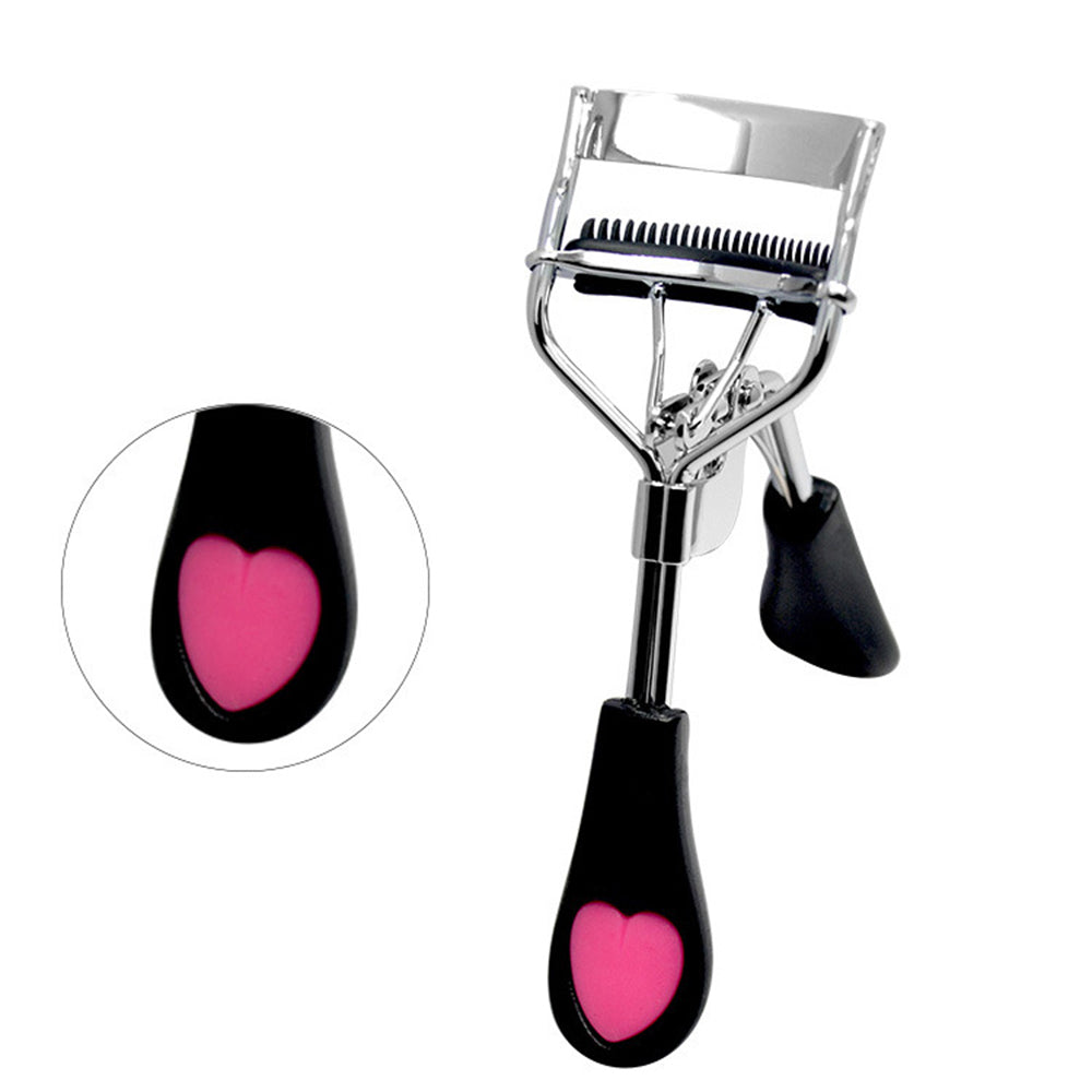 Black Eyelash Clip with Comb and Heart Fan Comb