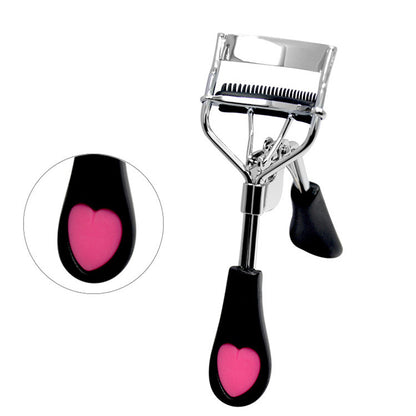 Black Eyelash Clip with Comb and Heart Fan Comb