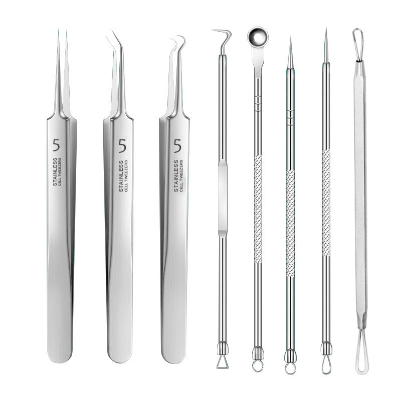 Stainless Steel Pimple Extractor Tool Set (3 Pieces)