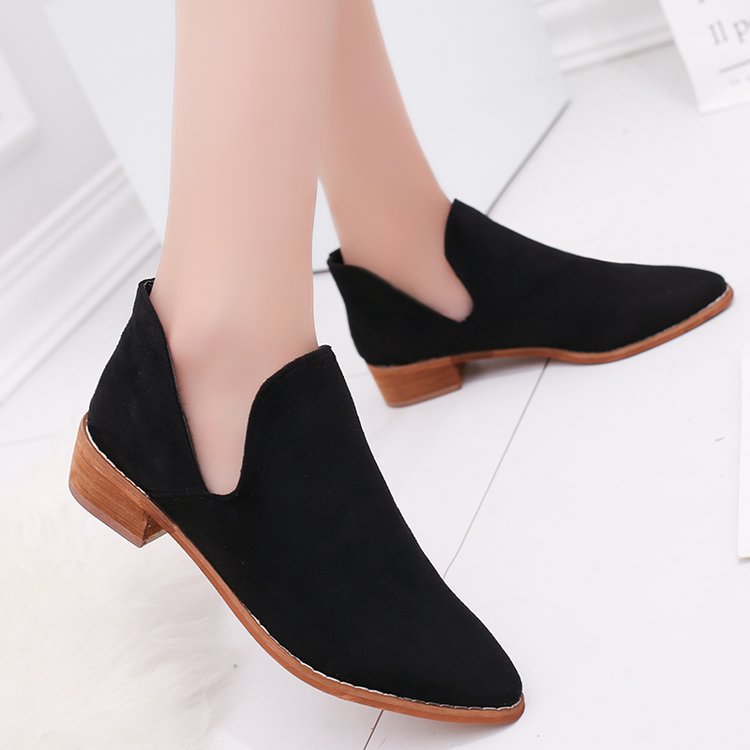Martin Boots, Chunky Heeled Ankle Boots, Pointed Toe Boots