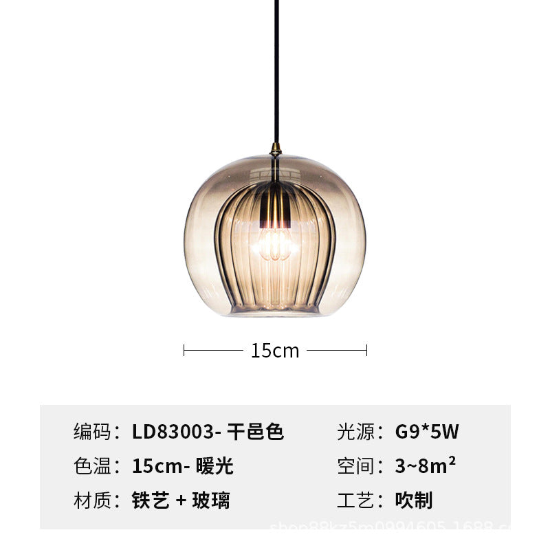 Modern Minimalist Glass Pendant Light for Home Use