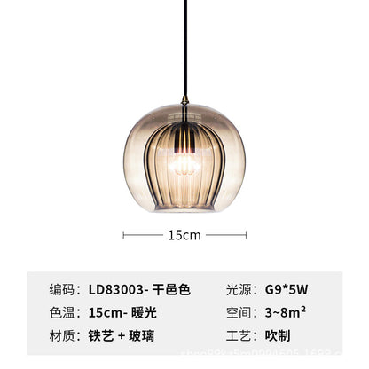 Modern Minimalist Glass Pendant Light for Home Use