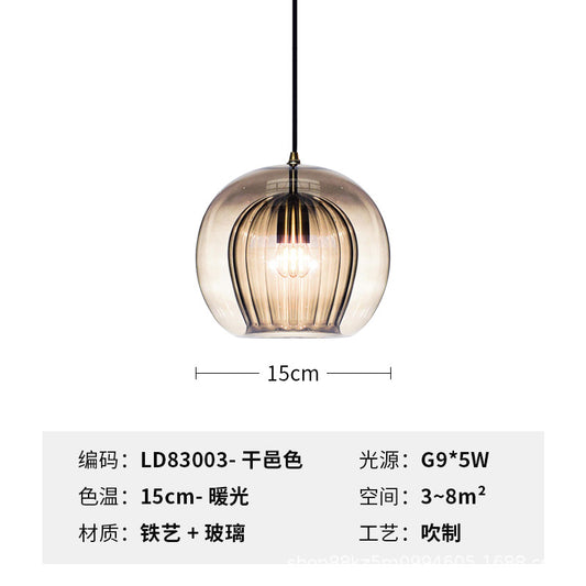 Modern Minimalist Glass Pendant Light for Home Use