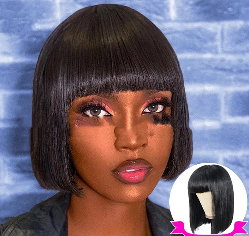 Blonde Short Straight Bobo Wigs for Women