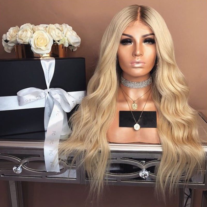 Long Wavy Blonde Synthetic Wig for Women