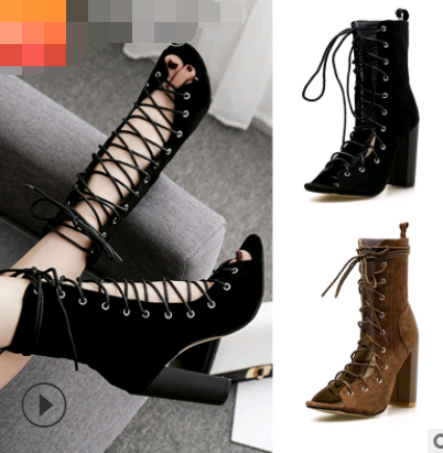 Women's Chunky Heeled Peep-Toe Ankle Boots (2020)