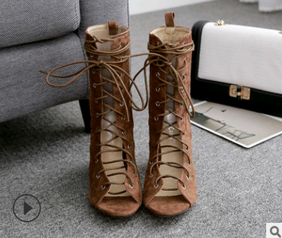 Women's Chunky Heeled Peep-Toe Ankle Boots (2020)