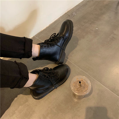 Fashionable Low-Heeled Round Toe Ankle Boots