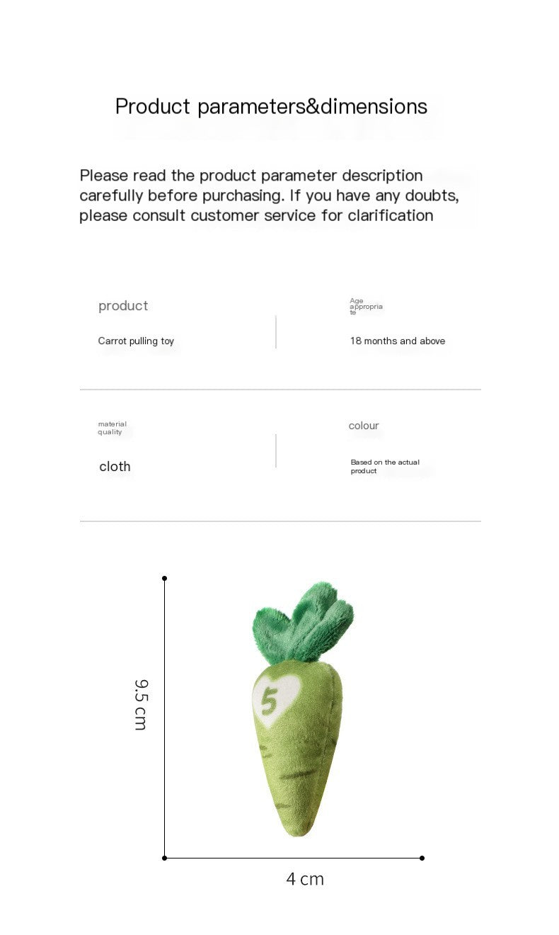 Plush Carrot Pulling Toy